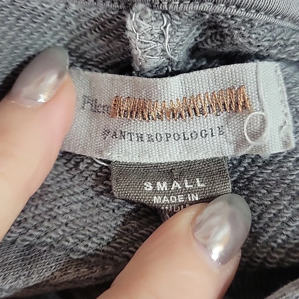 Anthropologie Gray Hoodie Sweatshirt With Hood - Picture 3 of 3